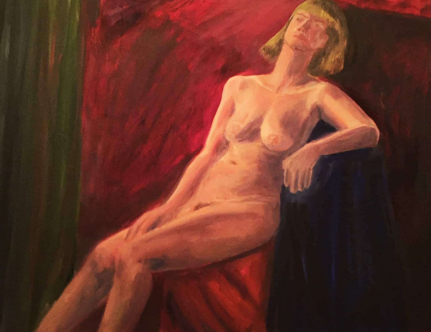 nude woman model painting