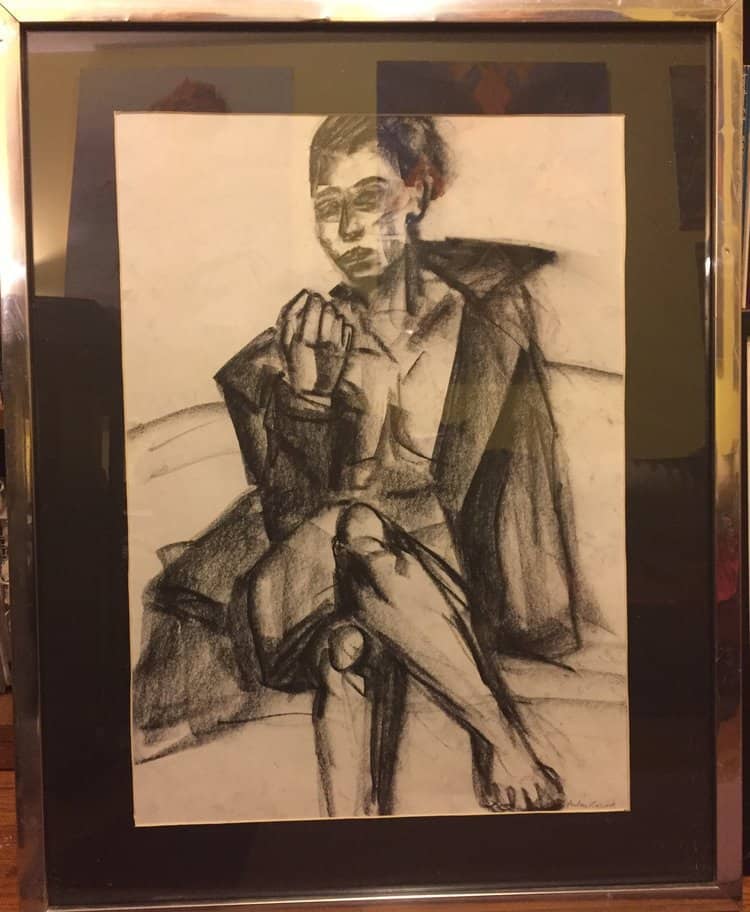 Seated Woman with a Coat, Figure Drawings