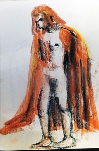 Figure in a Red Cape, Figure Drawings